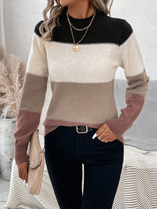 Cozy Casual Color Sweater - Perfect for Winter & Fall