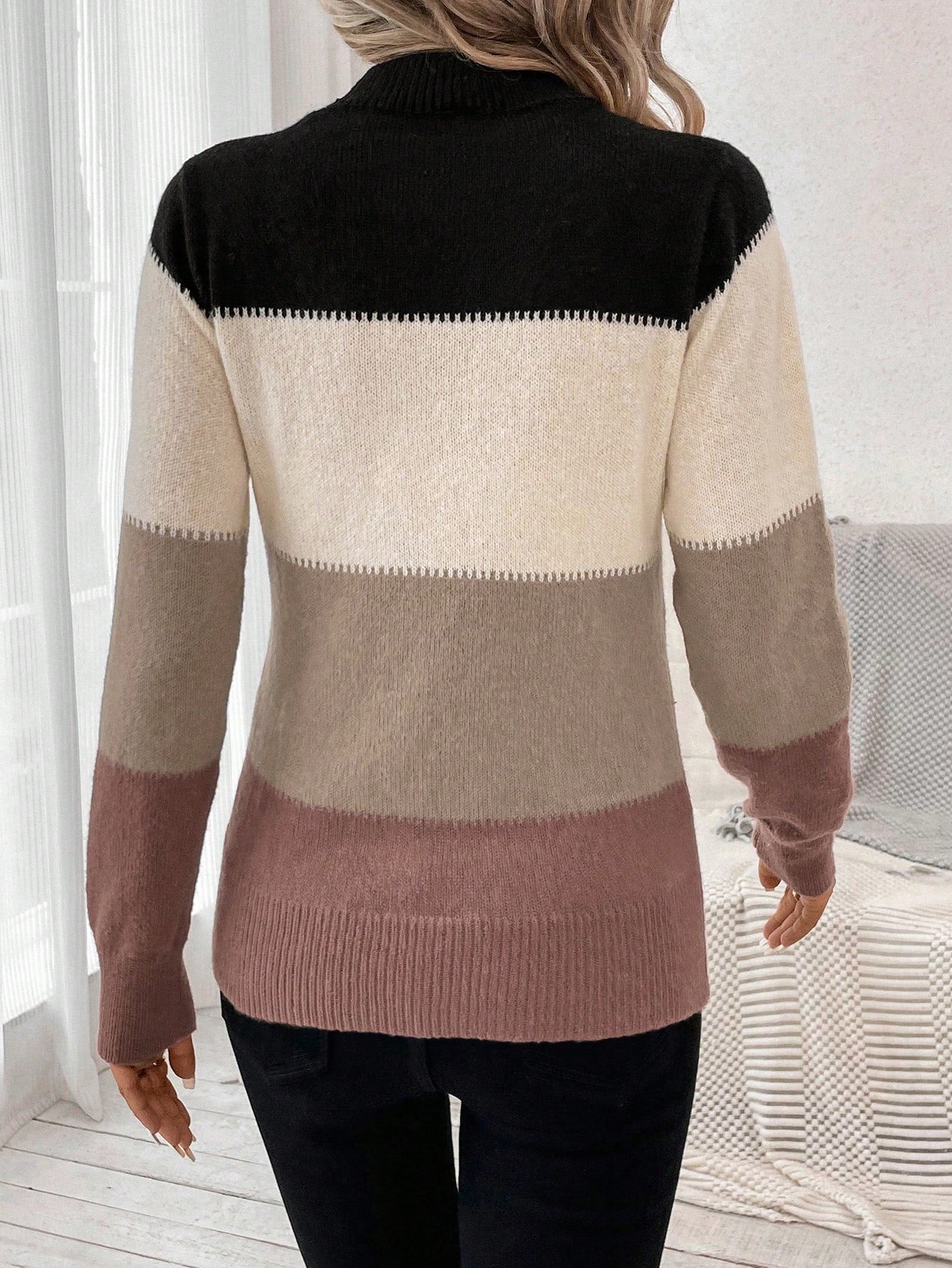 Cozy Casual Color Sweater - Perfect for Winter & Fall