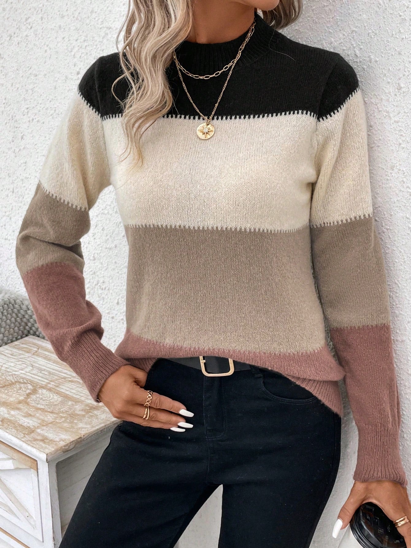 Cozy Casual Color Sweater - Perfect for Winter & Fall