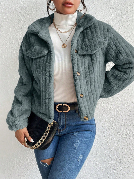 Cozy Elegance: Collar Jacket