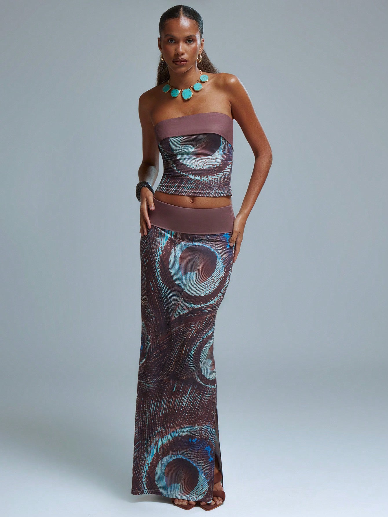 Chic & Cozy: MUSERA Fold-Over Waist Maxi Skirt for Winter Elegance