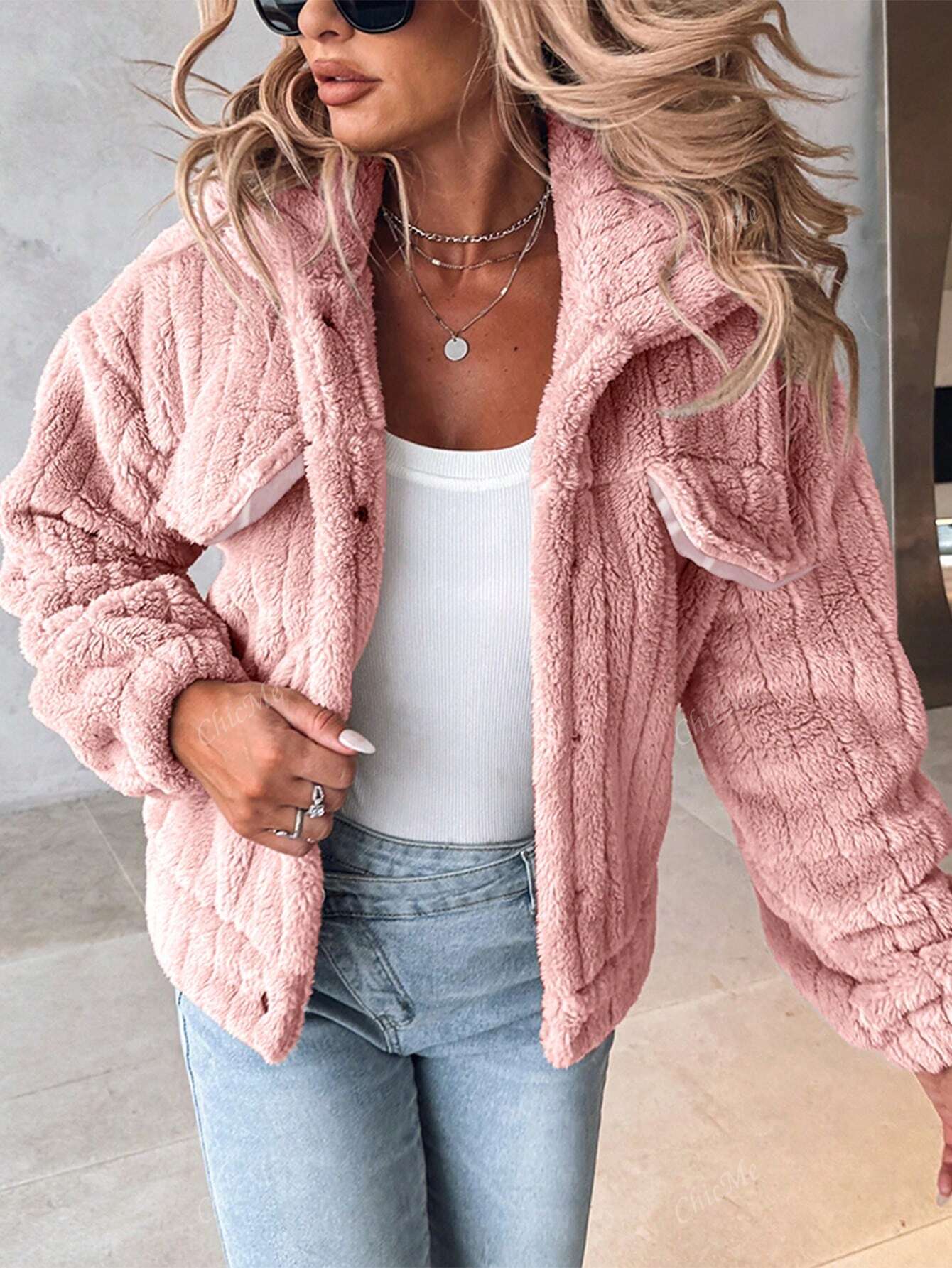 Cozy Chic: Casual Fuzzy Jacket