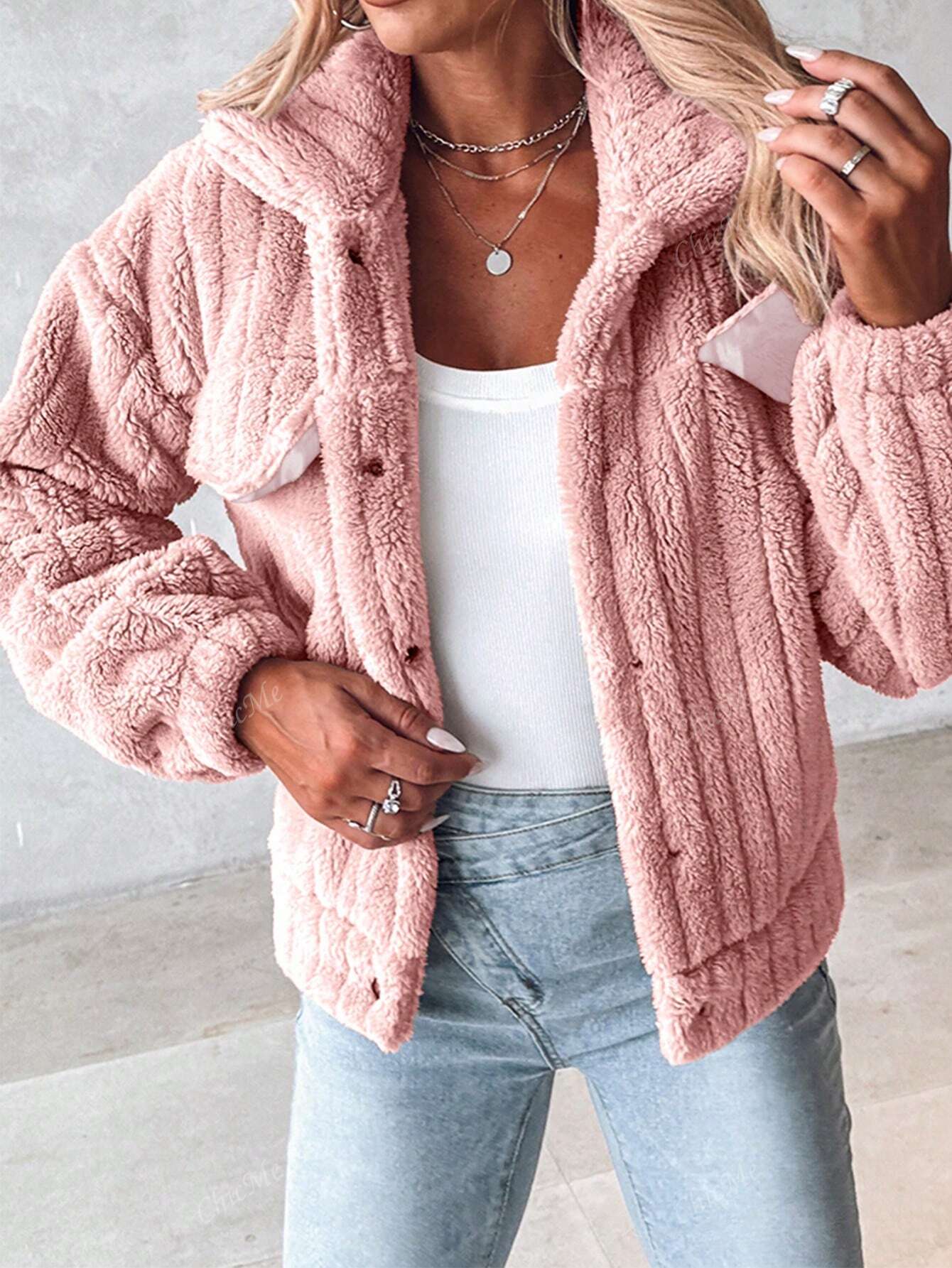 Cozy Chic: Casual Fuzzy Jacket