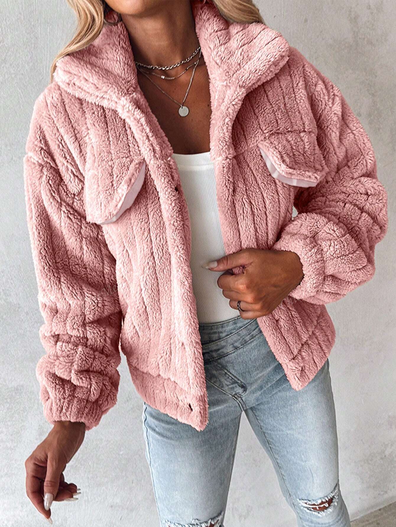 Cozy Chic: Casual Fuzzy Jacket