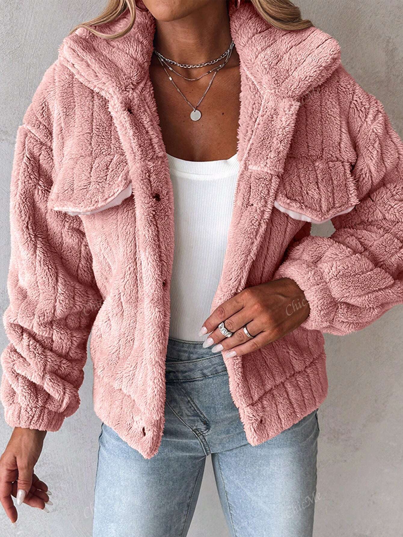 Cozy Chic: Casual Fuzzy Jacket