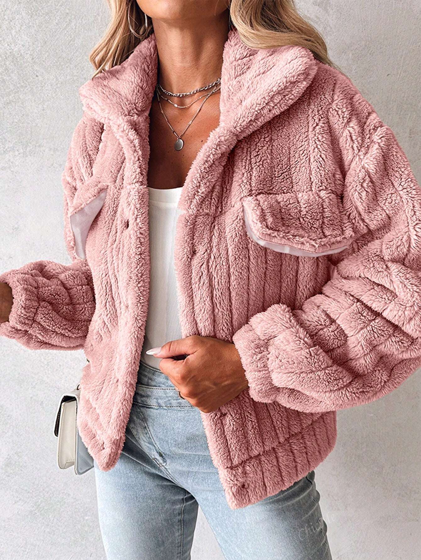 Cozy Chic: Casual Fuzzy Jacket