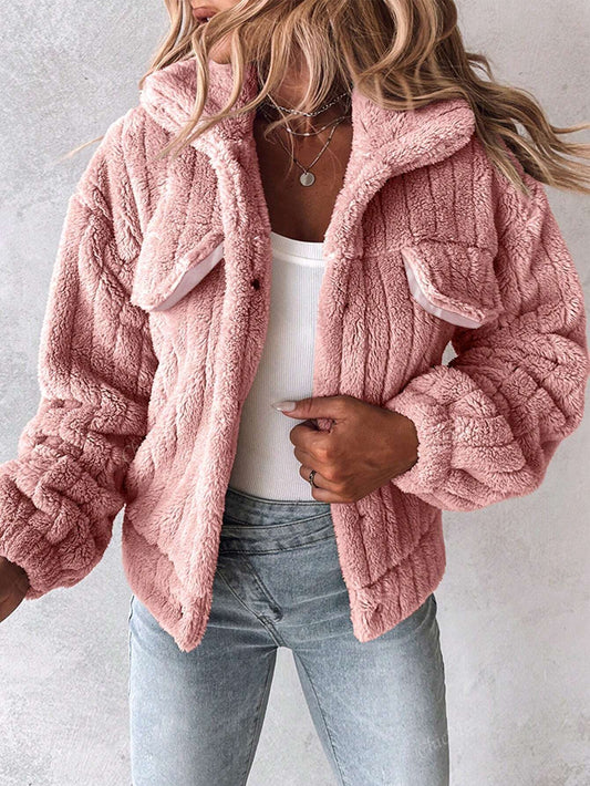 Cozy Chic: Casual Fuzzy Jacket